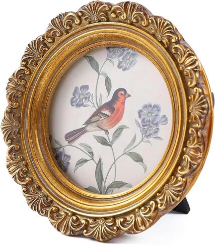 Round Picture Frames 3x3 Antique Picture Frames Small Vintage Picture Frames Mini Pictures Frames Bird Picture Frames Bronze Gallery Wall Decor in Kuwait