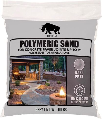 Rhino Power Bond Plus - Polymeric Sand for Pavers and Stone Joints up to a Maximum of 2 inches. (10 Pound, Brown) in Kuwait