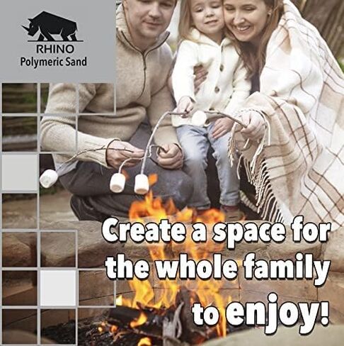 Rhino Power Bond Plus - Polymeric Sand for Pavers and Stone Joints up to a Maximum of 2 inches. (10 Pound, Brown) in Kuwait