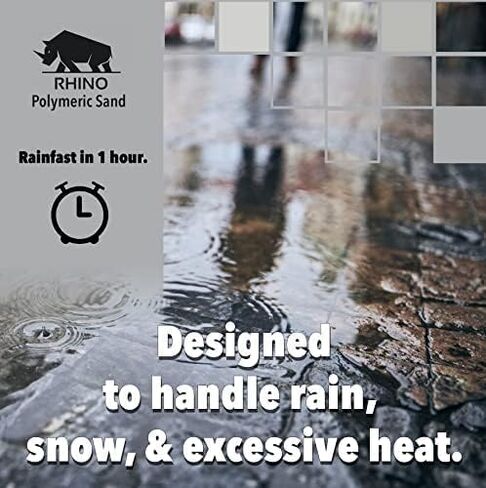 Rhino Power Bond Plus - Polymeric Sand for Pavers and Stone Joints up to a Maximum of 2 inches. (10 Pound, Brown) in Kuwait