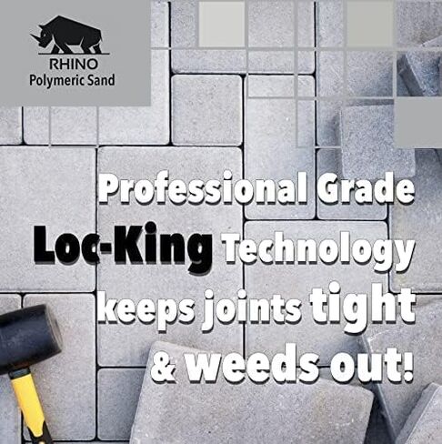 Rhino Power Bond Plus - Polymeric Sand for Pavers and Stone Joints up to a Maximum of 2 inches. (10 Pound, Brown) in Kuwait