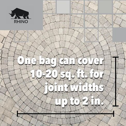 Rhino Power Bond Plus - Polymeric Sand for Pavers and Stone Joints up to a Maximum of 2 inches. (10 Pound, Brown) in Kuwait