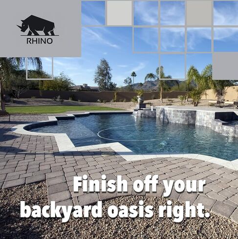 Rhino Power Bond Plus - Polymeric Sand for Pavers and Stone Joints up to a Maximum of 2 inches. (10 Pound, Brown) in Kuwait