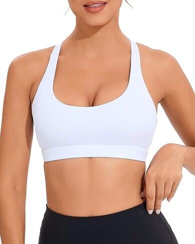 RUNNING GIRL Strappy Sports Bra for Women Sexy Crisscross Back Light Support Yoga Bra with Removable Cups in Saudi Arabia