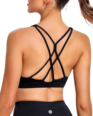 RUNNING GIRL Strappy Sports Bra for Women Sexy Crisscross Back Light Support Yoga Bra with Removable Cups in Saudi Arabia