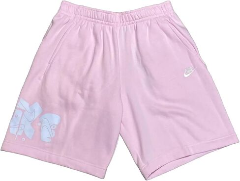 Nike Men's Club Fleece Shorts (US, Alpha, X-Large, Regular, Regular, Pink Foam/White) in Saudi Arabia