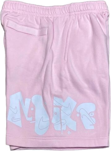 Nike Men's Club Fleece Shorts (US, Alpha, X-Large, Regular, Regular, Pink Foam/White) in Saudi Arabia