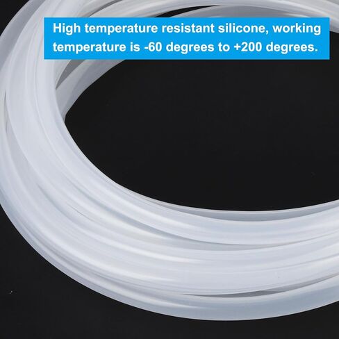 PATIKIL 7/16" ID x 9/16" OD Silicone Tubing, 1 Roll 33ft High Pure Silicone Hose Tube Flexible Clear Pipe for Home Brewing Water Air Liquid Transfer in Saudi Arabia