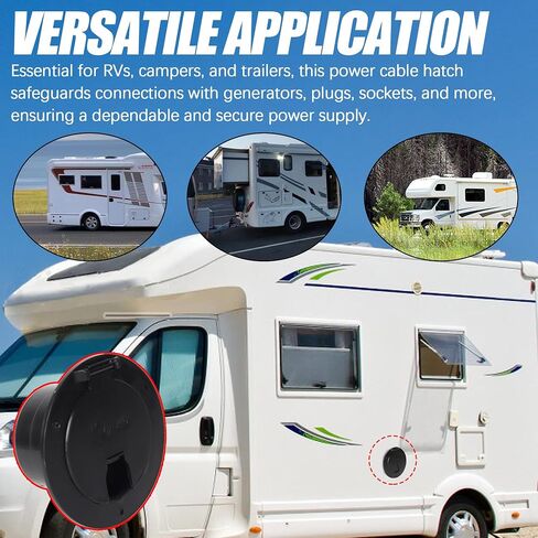 (2-Pack, White RV Hatch Covers Round Electric Cable Hatch for RV Camper Trailer Motorhome Power Cord Hatch Cover with Screws RV Accessories Power Cord Cable Hatch in Saudi Arabia