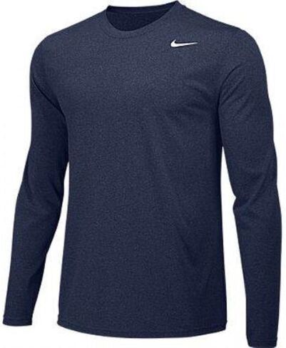 Nike Boys Legend Long Sleeve Athletic T-Shirt (Grey, Youth Large) in Saudi Arabia