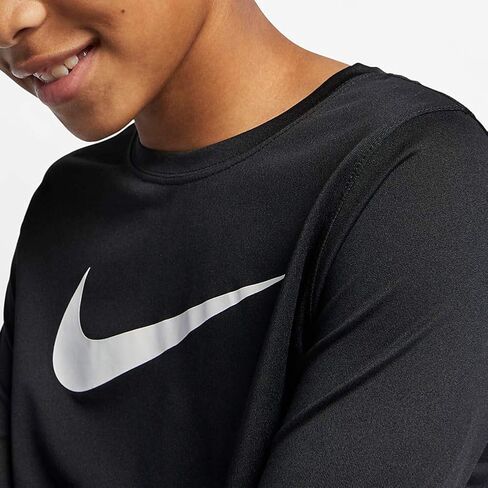 Nike Boys Legend Long Sleeve Athletic T-Shirt (Grey, Youth Large) in Saudi Arabia