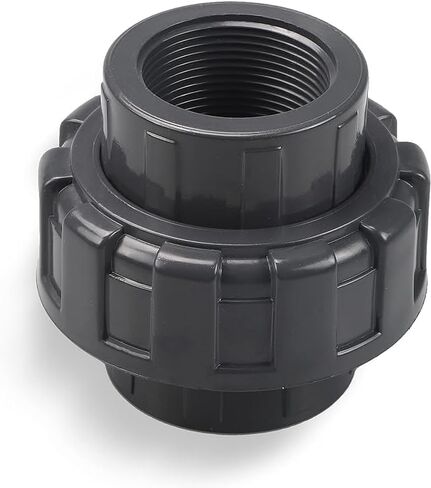 PVC Pipe Fitting, 3/4" Union JETSTREAM, Schedule 80, Grey, EPDM O-Ring, Female Thread NPT x NPT, F1970, SCH80 (3/4", 2 Pack) in Saudi Arabia
