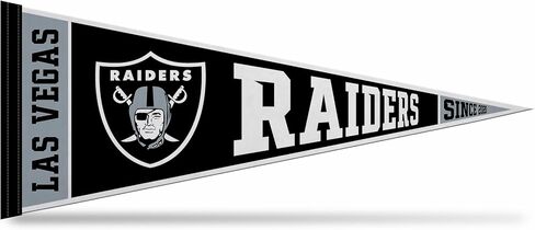 Rico Industries NFL Football Las Vegas Raiders Rally 12" x 30" Felt Wall Décor Pennant - Great for Home/Bed Room/Man Cave Décor in Saudi Arabia