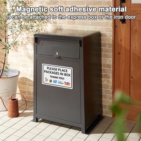 Magnetic Soft Adhesive Delivery Signs for Packages, 10x7 Inch Package Delivery Sign, Package Sign, Please Place Packages in Box Thank You for Delivery Drivers to Follow Instructions Easily in Kuwait