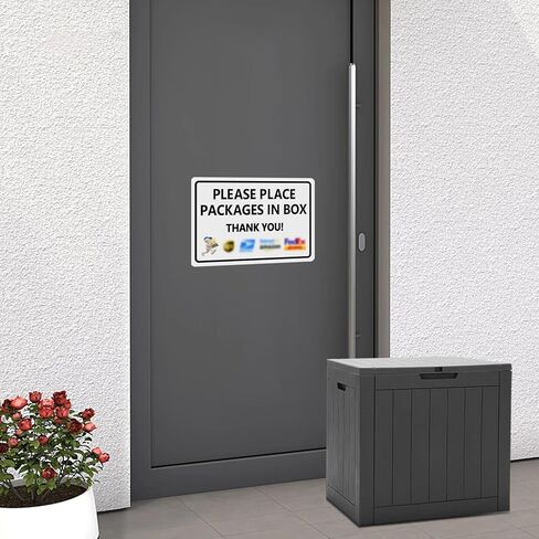 Magnetic Soft Adhesive Delivery Signs for Packages, 10x7 Inch Package Delivery Sign, Package Sign, Please Place Packages in Box Thank You for Delivery Drivers to Follow Instructions Easily in Kuwait