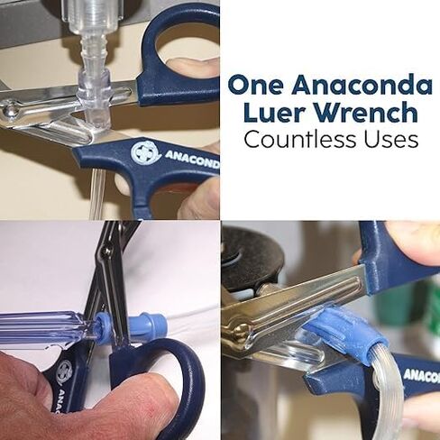 2 مقصات أناكوندا الطبية للصدمات مع مشبك حلقة تسلق مدمج (7.5 بوصة، أسود وأزرق) in Kuwait