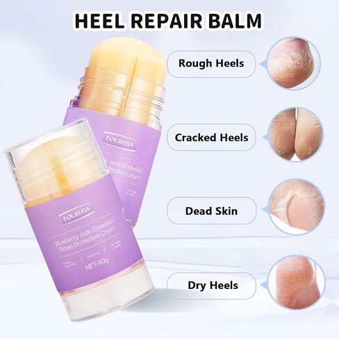 Moisturizing Socks for Cracked Heel Treatment，Heel Magic for Dry Skin or Rough Heels， with Shea Butter & Vitamin E,Lotion Silicone Toeless Socks, Comes with Heel Cream for Healthy Feet in Saudi Arabia