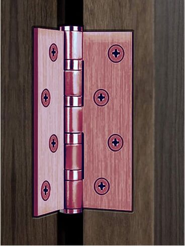 Door Hinges 4'' Ball Bearing Stainless Steel Heavy Duty Hinges 4 x 3 inch with Thickness 0.3cm Commercial Grade Door Hinges 3 Pack (Black) in Saudi Arabia