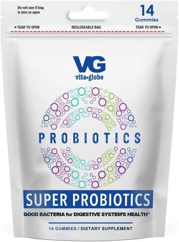 VG Vita.Globe Super Probiotics خالي من العناصر المعدلة وراثيًا، 14 قطعة (عبوة من قطعة واحدة) in Saudi Arabia