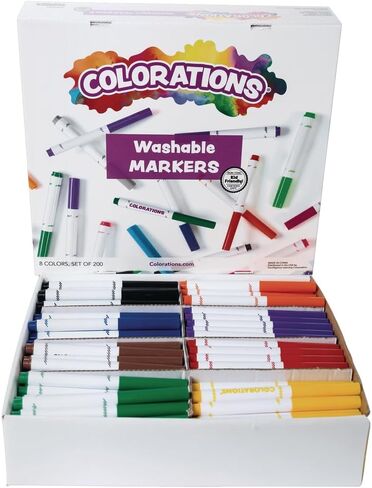 Colorations Classic Markers, Conical Tip, 8 Bold Colors, Coloring, Paper, Posters, Drawing, Bold Colors, Home, Classroom, School Supplies, Art Supplies, Craft Projects, Children, Gift, Assorted Set in Saudi Arabia