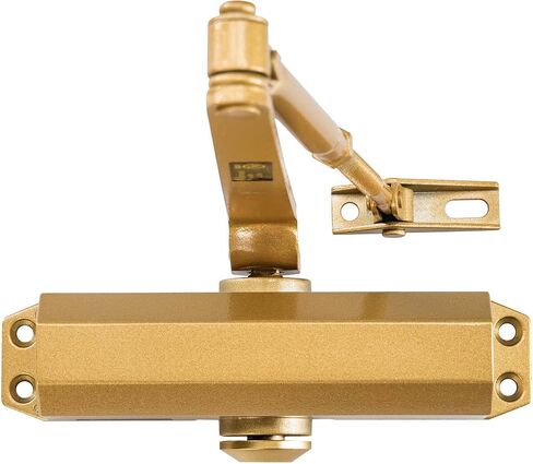 LYNN HARDWARE باب سكني/تجاري خفيف خفيف/متوسط ​​التحمل - DC5003 مثبت على السطح، باب ألومنيوم أقرب، إغلاق قابل للتعديل، درجة 2 وUL 3 ساعات مقاومة للحريق - US4 نحاس ساتان/ذهبي in Saudi Arabia