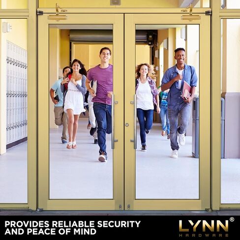 LYNN HARDWARE باب سكني/تجاري خفيف خفيف/متوسط ​​التحمل - DC5003 مثبت على السطح، باب ألومنيوم أقرب، إغلاق قابل للتعديل، درجة 2 وUL 3 ساعات مقاومة للحريق - US4 نحاس ساتان/ذهبي in Saudi Arabia