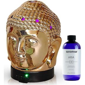 Aromar Buddha Ceramic Diffuser, White