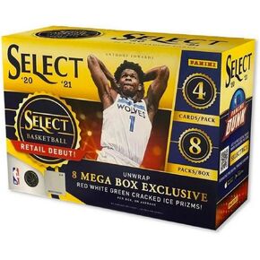2020-21 Panini Select Basketball Mega Box (Red, White, Green Cracked Ice Prizms)