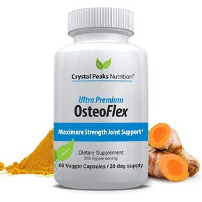 Organic Curcuminoids Osteoflex - Natural Turmeric & Bioperine for Optimal Absorption and Maximum Joint Support. 60 Capsules, 30-Day Supply