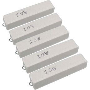 5pcs 5 ohm 5RΩJ 10 watt Axial Ceramic Cement Power Resistor 10W
