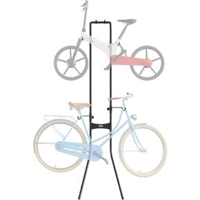 VEVOR 4 Bike Rack Garage Storage, Free Standing Gravity Wall Vertical Bike Stand, Sturdy Steel & Easy Assemble, for Road, MTB, and Hybrid Bicycles, Holds Up to 260 Lbs