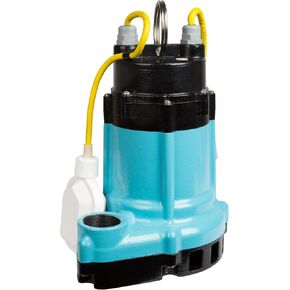 Little Giant HT-6EN-CIA-SFS, 115 Volt, 1/3 HP, 3540 GPH High Temperature Automatic Sump, Utility, Effluent Pump with Integral Mechanical Float Switch, 15-Ft. Cord, Blue, 506602