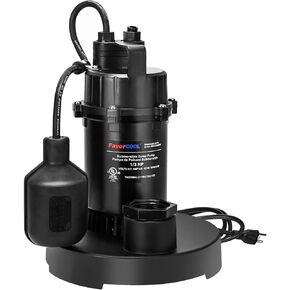 1/3 HP Sump Pump Submersible Water Pump 2560GPH Portable Electric Clean/Dirty Water Pump for Garden Pond Pool Draining Thermoplastic Utility Transfer Pump Basement Flood Drain Sub Pump