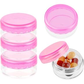 Small Pill Organizer Box, 5 Pcs Travel Pill Case Holder Daily Portable Pill Cases BPA Free Travel Mini Pill Container Organizers for Pocket (Black)