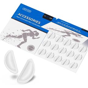 Eyeglass Nose Pads 15 Pairs, Anti-Slip Air Chamber Nose Pads Adhesive Silicone Stick On For Full Plastic Frames, 3.5 mm Heighten Nose Pads For Eyeglasses, Sunglasses, Reading Glasses (Black)