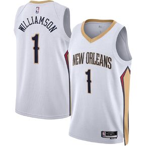 Zion Williamson New Orleans Pelicans #1 White Youth 8-20 Away Edition Swingman Player Jersey