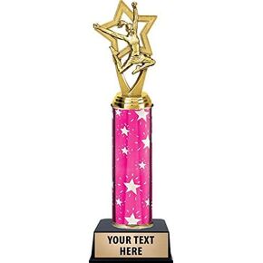 Crown Awards Cheer Star Figure Trophies, Personalized Pink Cheer Star Figure Trophy, Engraving Included Prime