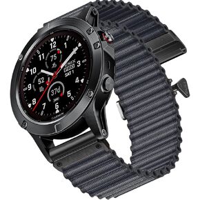 Ocean Ultra Trail Band 22mm Designed for Garmin Fenix 8 Fenix E 47mm/Fenix 7/Fenix 6 Pro/Fenix 5/Fenix 5 Plus,Quickfit 22 Watch Nylon Bands for Forerunner 965/945/Approach S70