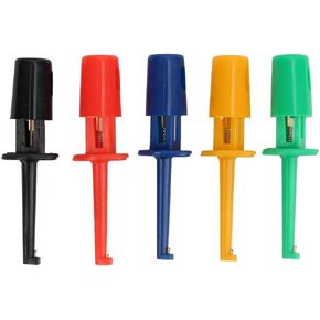 Marhynchus Test Hooks, 20Pcs Multimeter Accessories Colorful Small Hook Clip Test Probe for Electronic Experiment Testing (Small Test Hook)