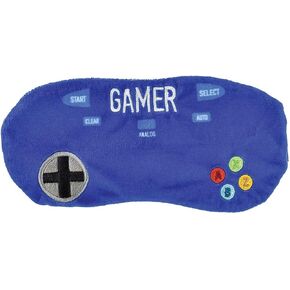 iscream Cheerful Dreamer Satin-Lined Embroidered Fleece Sleep Mask for Kids - Gamer