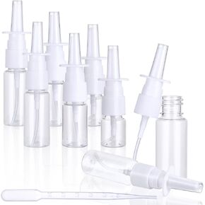 Giantree 6Pcs Nasal Spray Bottle with 1 Dropper,5/10/20 ml Refillable Atomiser Spray Bottle Reusable Empty Nasal Spray Bottle for Water, Perfume, Essential Oils, Wound Disinfectant Spray