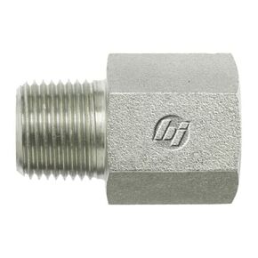 Brennan Industries 5405-04-08 Steel Straight Expander Fitting, 1/4"-18 NPTF x 1/2"-14 NPTF Thread