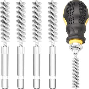 Golf Clubs Head Hosel Brush with Handle, Stainless Steel Golf Clubs Brush Cleaning Tool Quick Cleanup Golf Club Epoxy, Electric Drill Wire Brush for Iron and Wood
