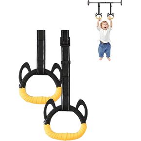 Gymnastics Rings,Hanging Gymnastic Rings Strength Adjustable Straps Pull Ups Training Swing Set Accessories,Gym Rings for Indoor Outdoor(2m)