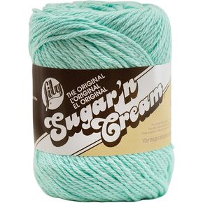 Lily Sugar 'N Cream The Original Solid Yarn, 2.5oz, Medium 4 Gauge, 100% Cotton - Seabreeze - Machine Wash & Dry