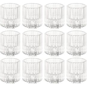 Koyal Wholesale Reversible Candle Holder for Taper Candles & Tealight Candles, Set of 12