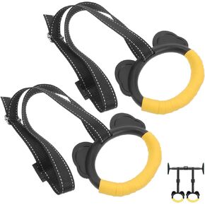 Gymnastic Rings with Adjustable Straps Gym Olympic Exercise Ring Pull up Practice for Indoor Training Fitness Equipment Doorway Gymnastics Bar Hanging Attachement Stretching Height Increase