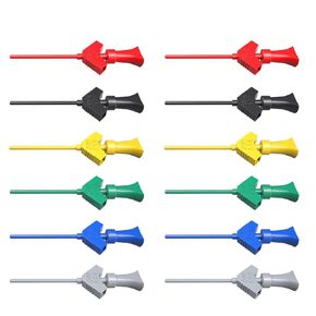 12PCS Internal Spring Mini Grabber SMD IC Testing Hook Clip Probes for Dupont Jumper Test Lead Accessory Logic Analyzer