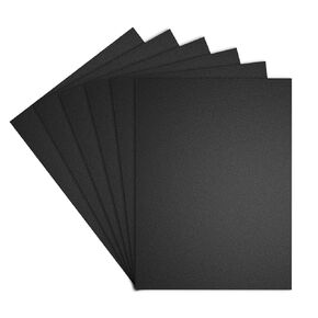 Black ABS Plastic Sheet - Black Plastic Sheet 16"x 12" x 0.06" for Home Decor, Handcrafts and DIY Project Black Sheet, Heat moldable Plastic Sheet (Smooth & Textured Finish) - 6 Pack