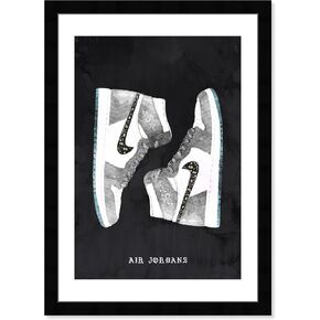 Wynwood Studio Sports and Teams Modern Retro Fashion Shoes Canvas Wall Art Classic Sneakers IV Living Room Bedroom and Bathroom Home Decor 13x19 Red and Black